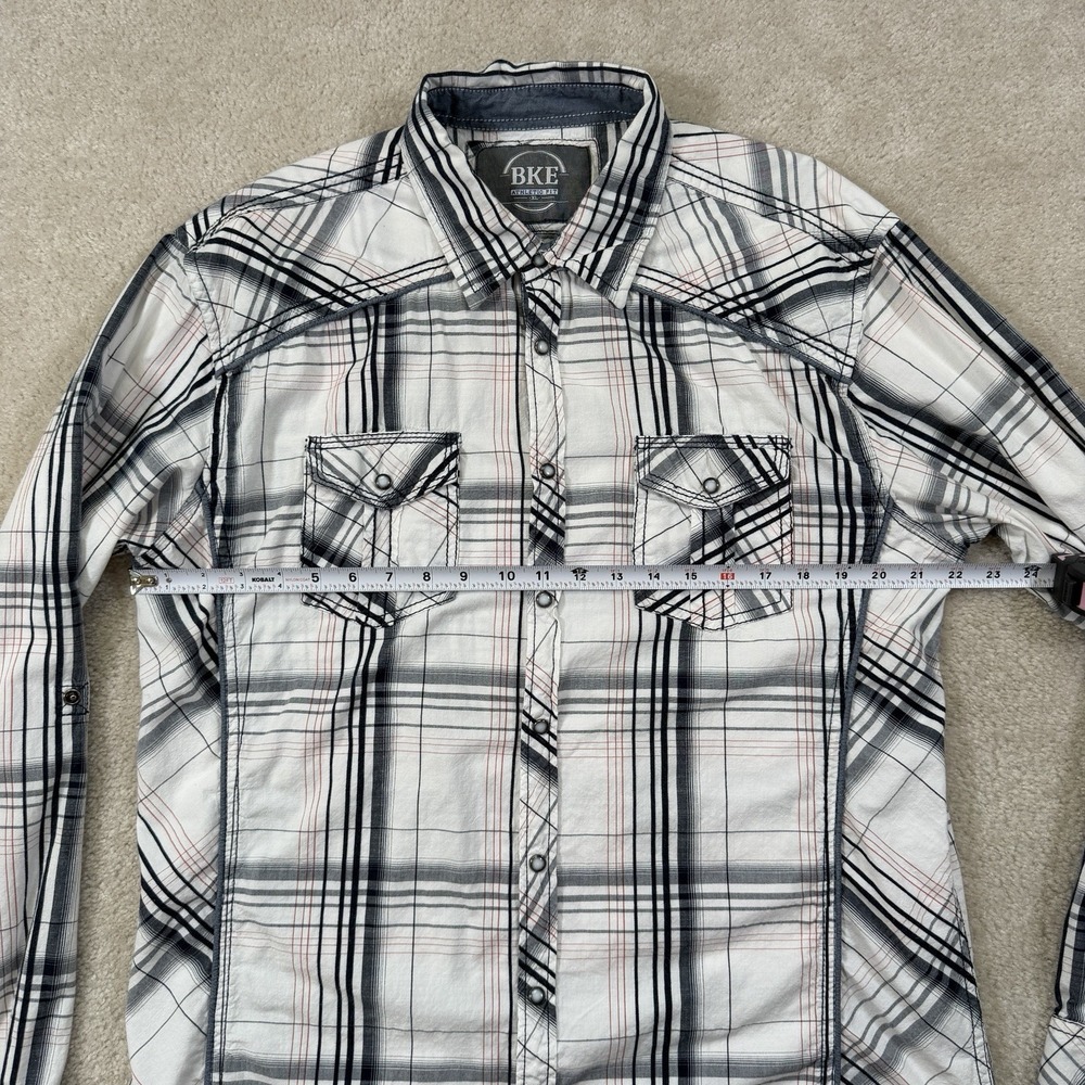 BKE Buckle Snap Athletic Fit Shirt Mens XL Long Sleeve Pearl Snap Western - Picture 4 of 9